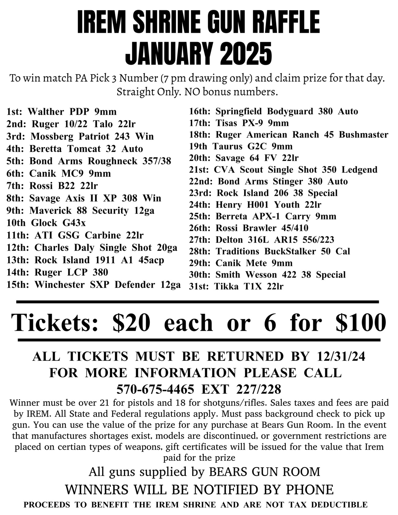 25 JAN GUN RAFFLE 1