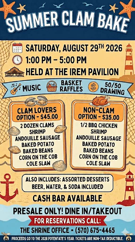 26 CLAMBAKE POSTER
